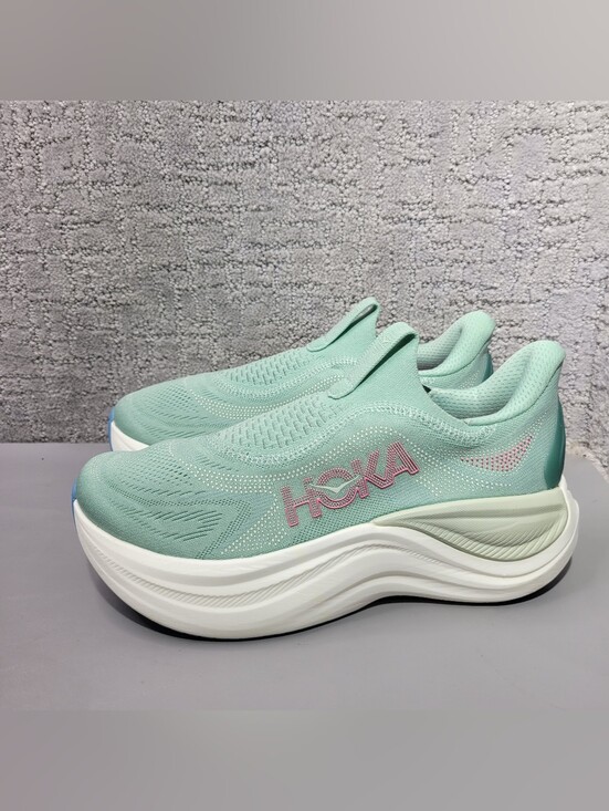 Hoka One One Shoes - Hoka One Skyward Laceless Womens Size US 8.5B Jadeite Sea glass Recovery Shoes.